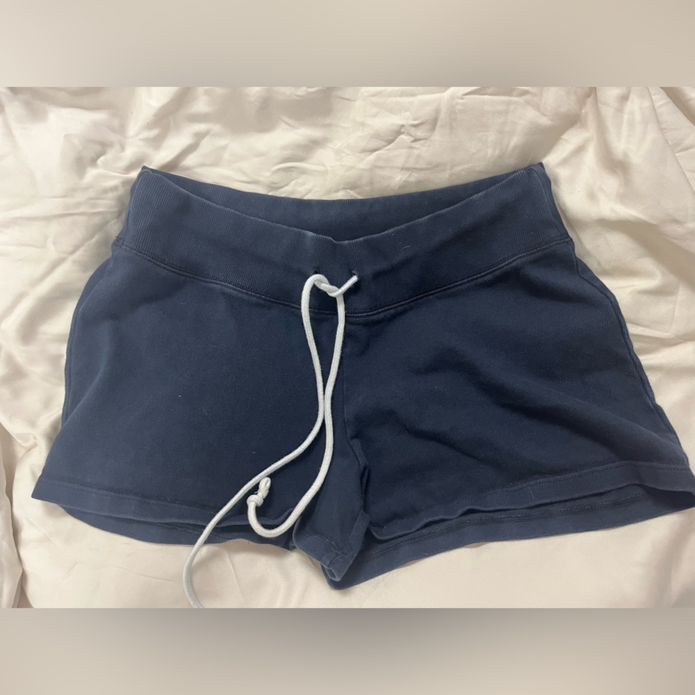 Brandy navy mini low Rainey rise shorts
